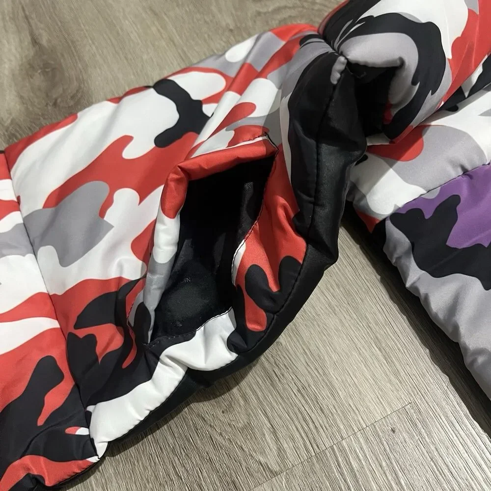 Nicopanda Urban Outiftters Camo Maxi Puffer Scarf With Pockets Multi Colored